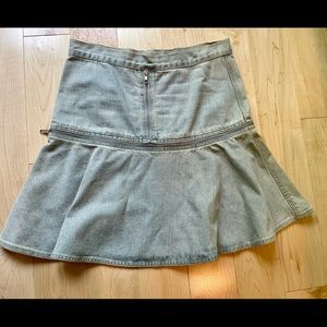 Marc Jacobs Denim Ruffle Zipper Skirt, size 6
